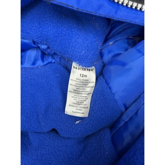 HEALTHTEX Boy’s Zip Up Winter/Snow Suit / Size: 12 Months - Picture 5 of 11